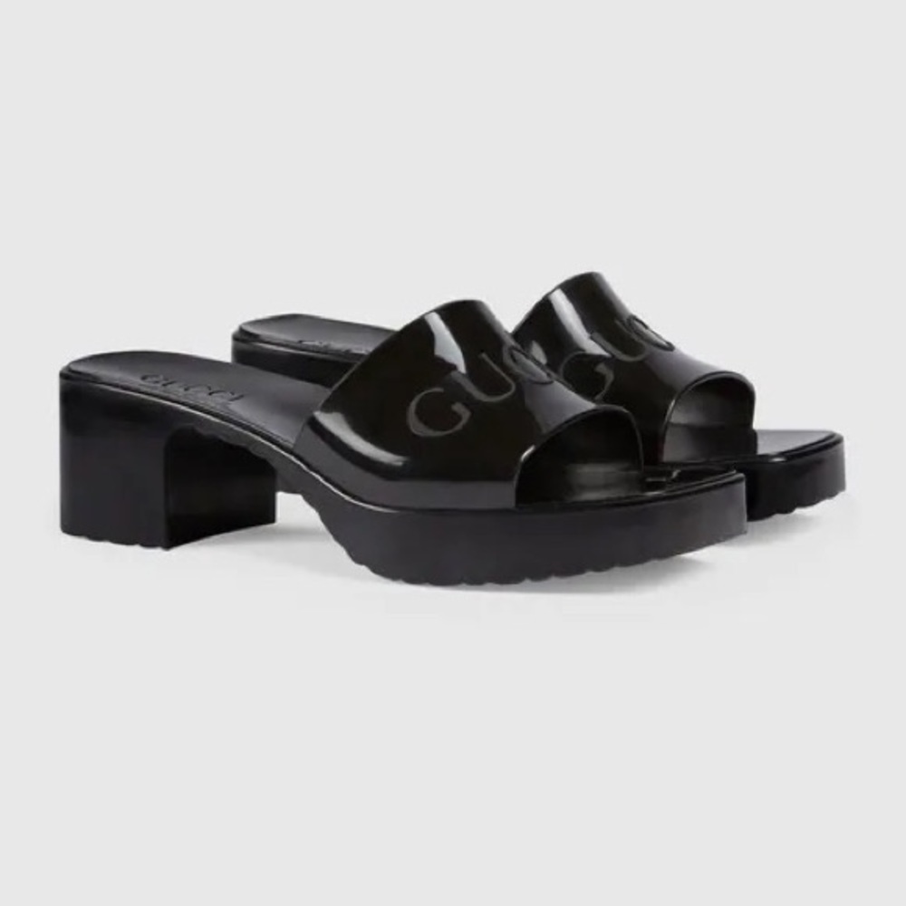 Black Gucci Women's Slide Sandals